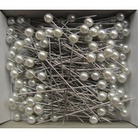 Pearl Pins 1.5"" Craft Pins, Silvery White Heads, Sharp Wedding Bouquet Crafts - High Quality | Etsy (US)