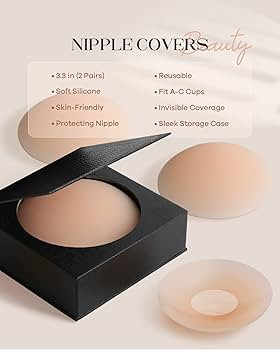 BearKig 2-Pairs Nipple Cover, Nipple Pasties for Women, Pasties Nipple Covers, Nipple Covers for ... | Amazon (US)