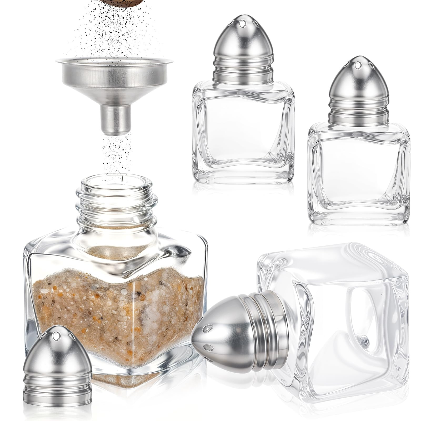 Thinp 4 Pcs Mini Salt and Pepper Shakers 0.5 Oz Mini Salt Shaker Gold Salts and Pepper Shakers Bu... | Amazon (US)