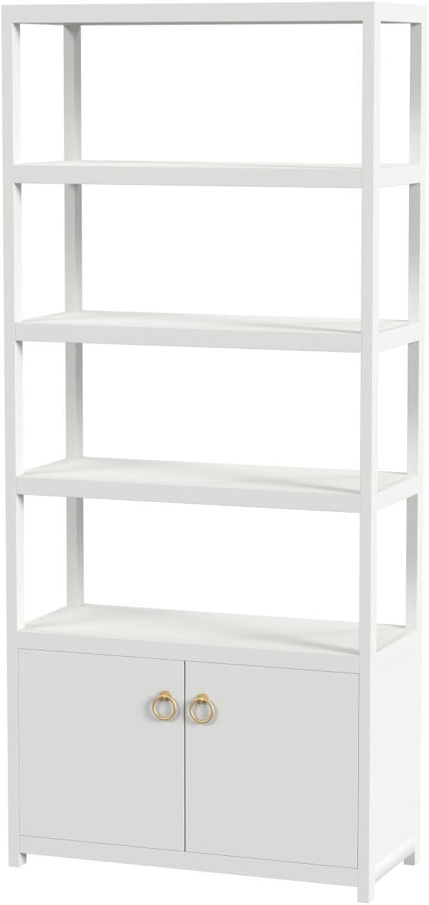 Butler Lark White 4- Tier Etagere Bookcase Cabinet | Amazon (US)