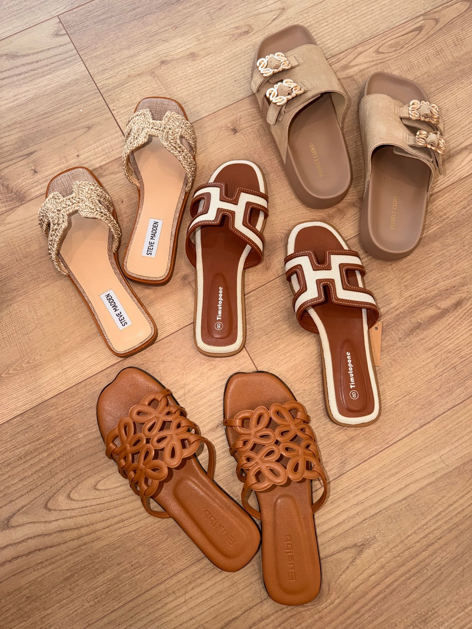 Hi Babes! 👡✨

Sandal season is officially here and these are the pairs I keep reaching for on repeat. Whether you’re dressing up a summer outfit or running errands, a good neutral sandal goes with everything.

🤎 Why I love these:
• Easy to style with dresses, shorts, and denim
• Designer-inspired looks for less
• Comfortable enough for all-day wear
• Neutral shades that match everything
• Perfect mix of casual and elevated

My favorites:
• The H-inspired slides
• The embellished statement sandals
• The woven neutral pair
• The chic cutout design

These are the kinds of shoes you’ll wear all summer long and get your cost per wear out of immediately.

Everything is linked below!

xx Kira | IG: KirasFashionFinds

34D - 27 - 40 • Size Small or 4
