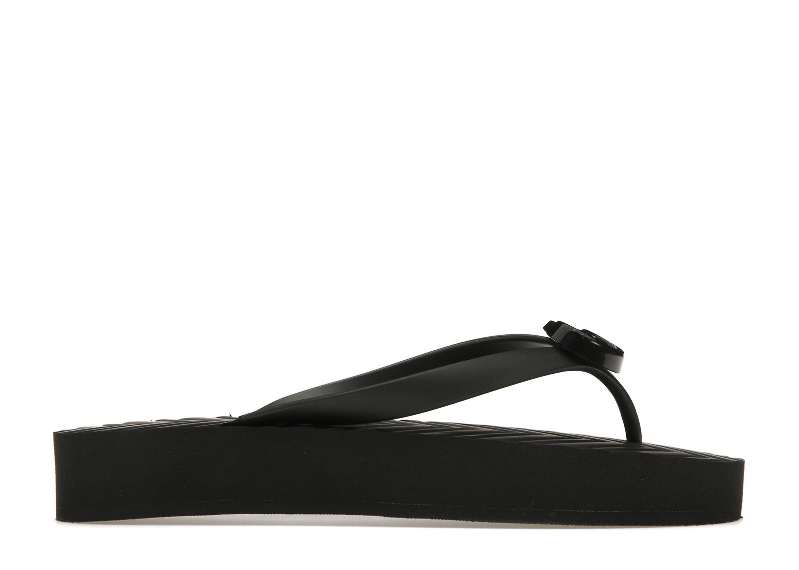 Gucci Chevron Thong Sandal Black Rubber | StockX