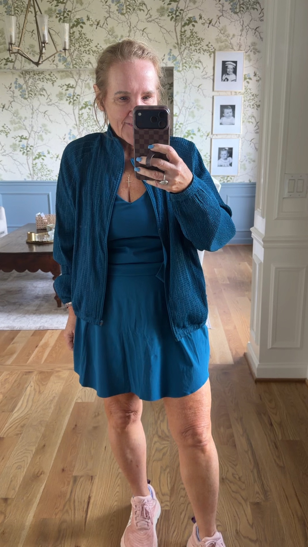 Jacket & tank bra size medium 
I size up in the skort 


#LTKmorningroutine #LTKActive #LTKOver40