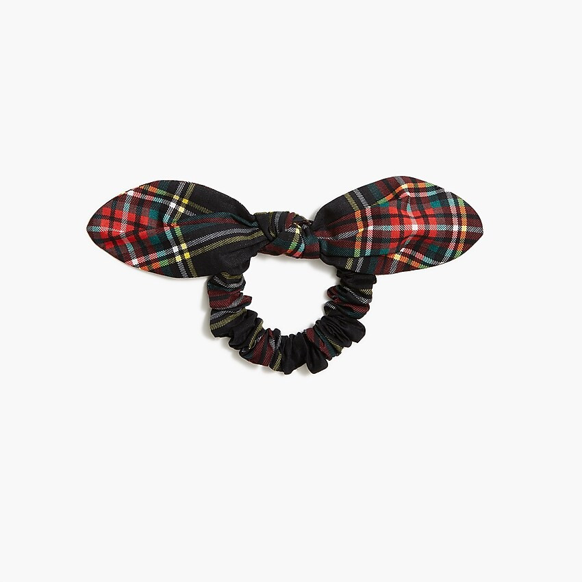 Tartan bow scrunchie | J.Crew Factory