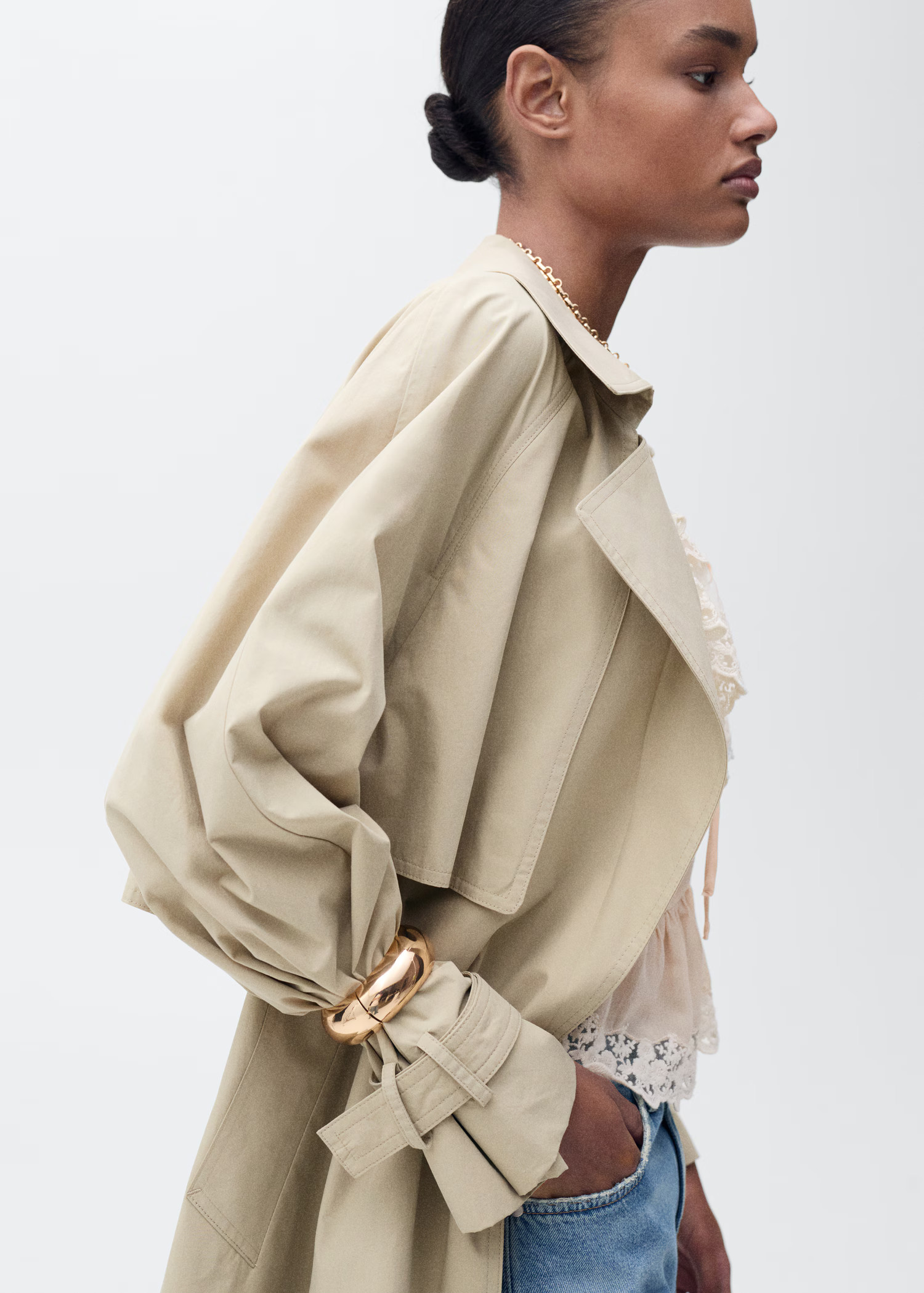 Cotton trench coat with belt - Women | MANGO USA | Mango (US/MX/AU)