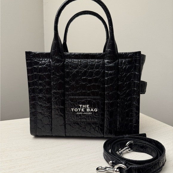 Marc Jacobs Black Croc-Texture Tote | Poshmark