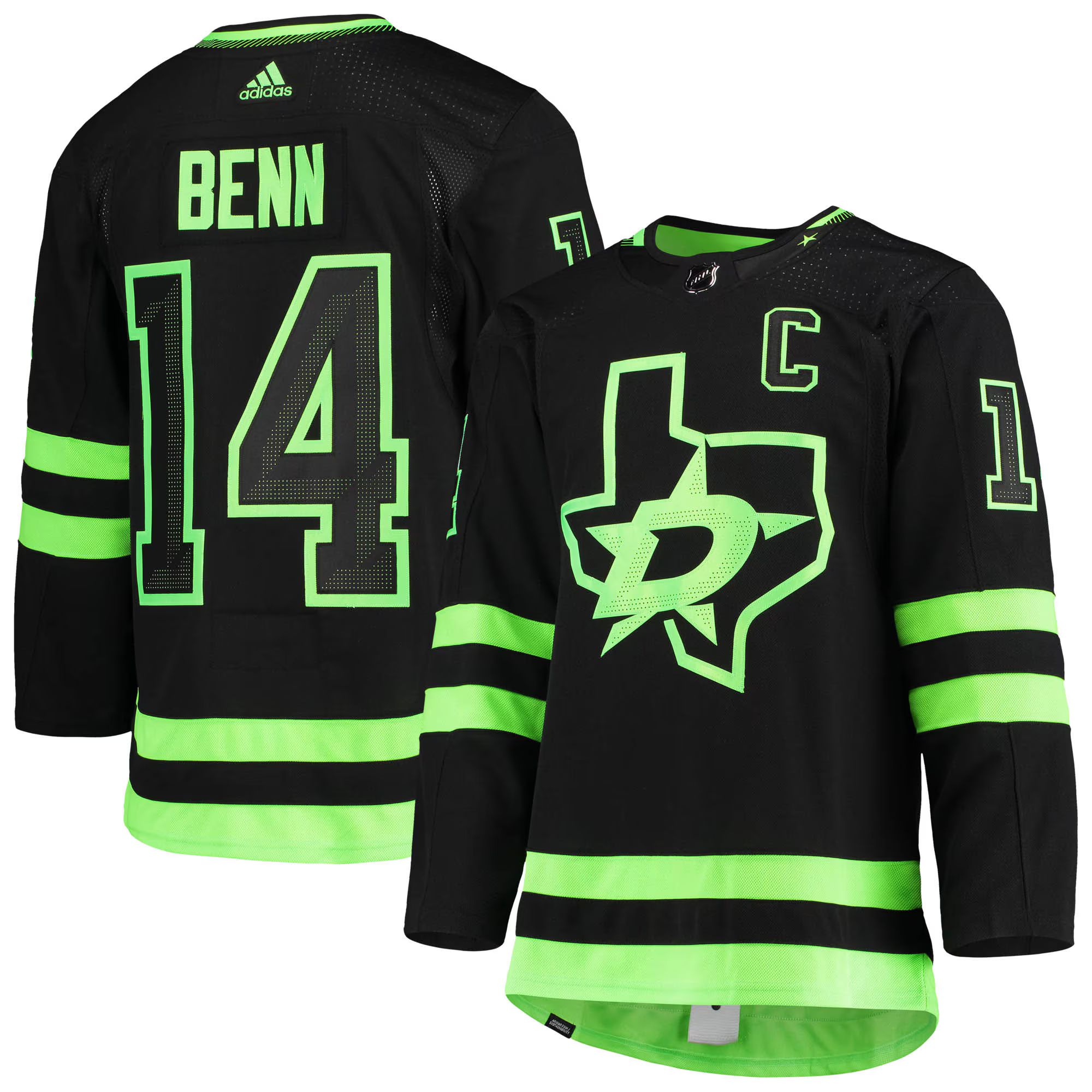 Men's Dallas Stars Jamie Benn adidas Black Alternate Primegreen Authentic Player Jersey | NHL Shop