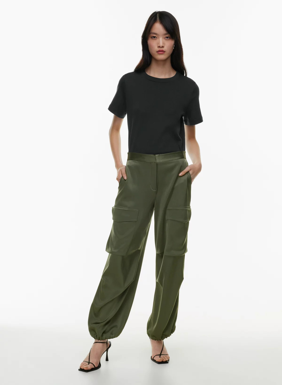 ALLIANCE SATIN CARGO PANT | Aritzia