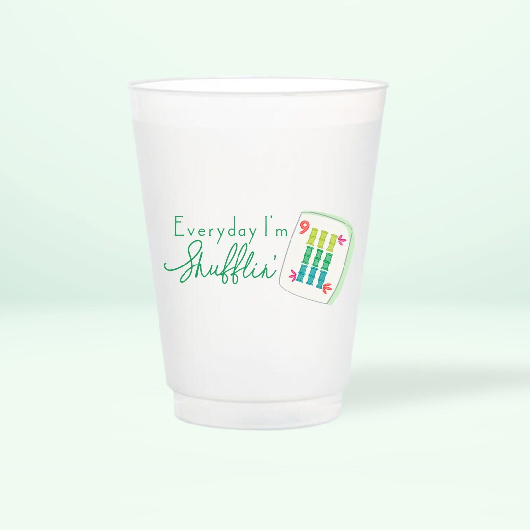 Mahjong Frosted Cups Everyday I'm Shufflin' Cups Plastic Cups - Etsy | Etsy (US)