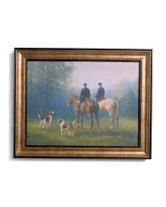 20x16 Dog And Horses At Hunt Wall Art | TJ Maxx