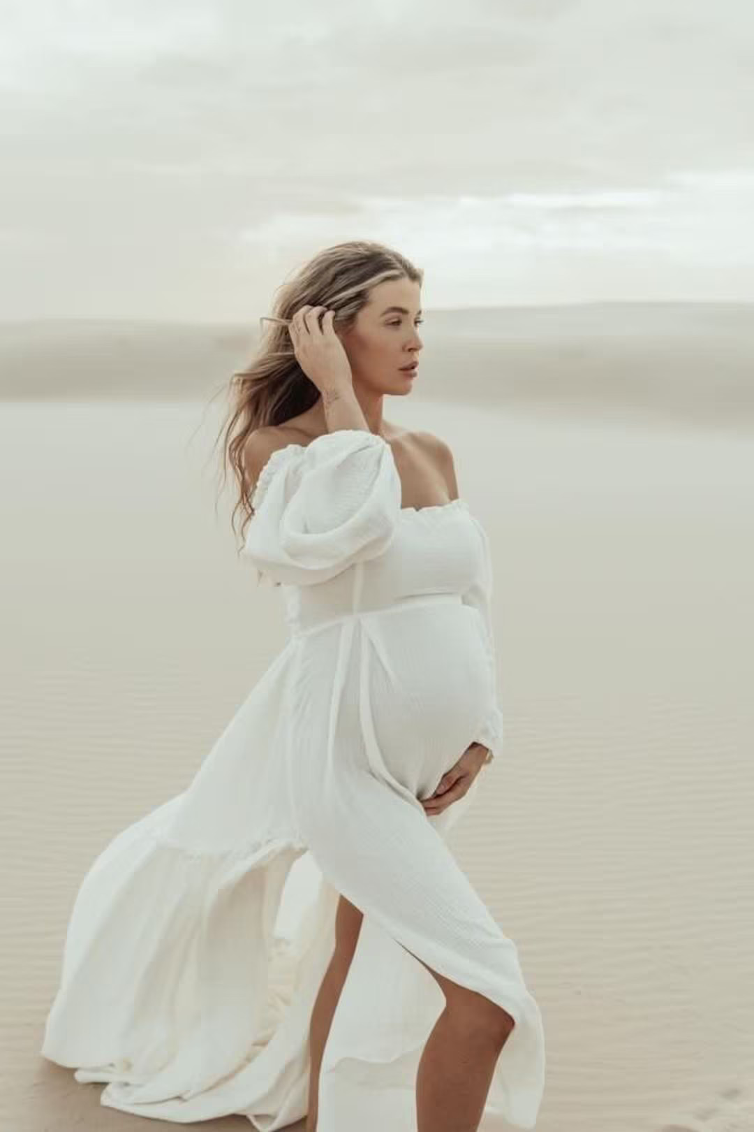 Gauze Maternity Dress for Photoshoot, Cotton Boho Maternity Gown Baby Shower, Photoshoot Dress, P... | Etsy (US)