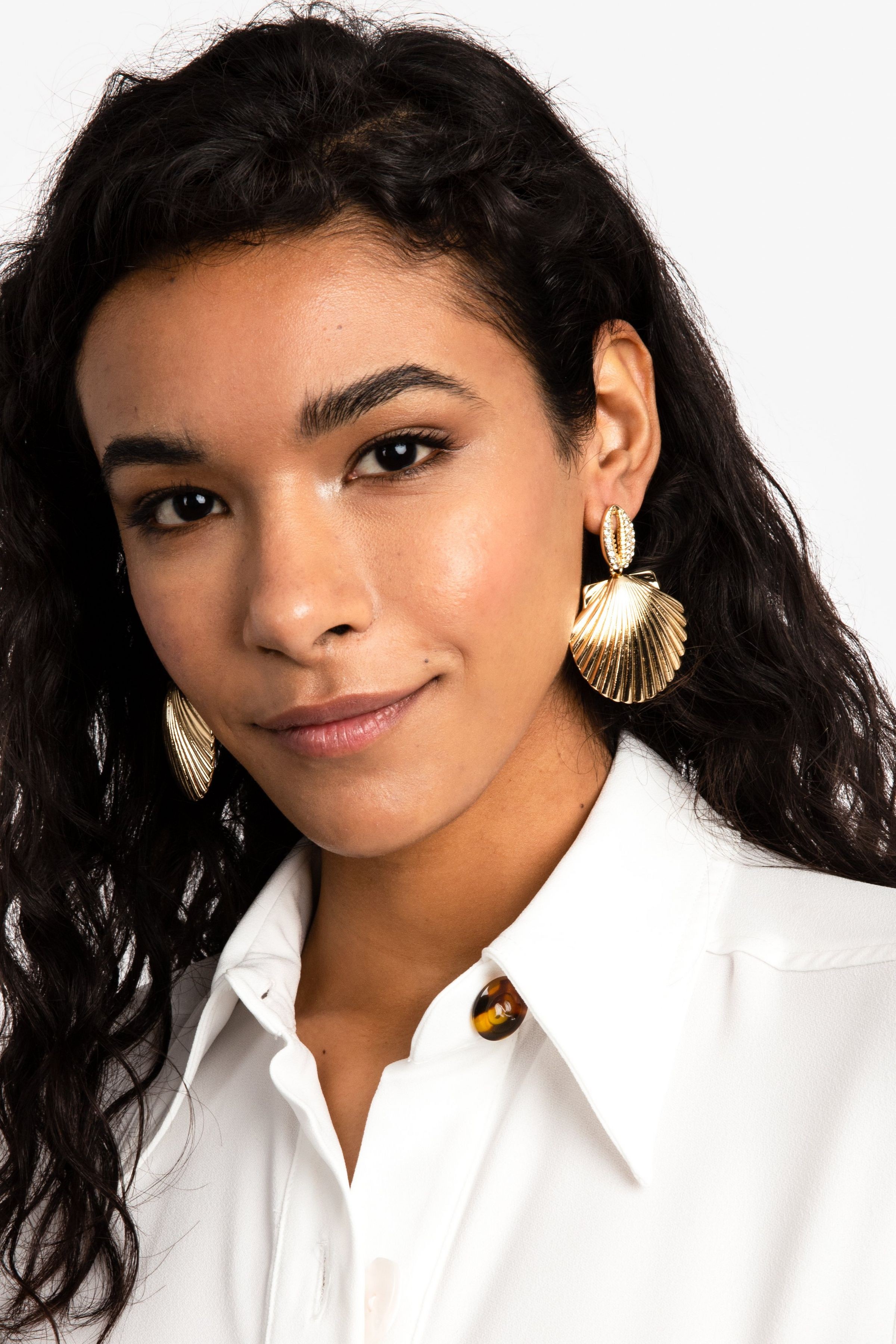 Pave Shell Drop Earrings | Topshop UK