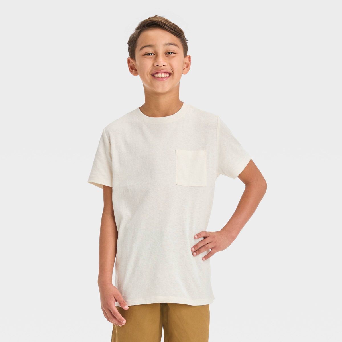 Boys' Short Sleeve Heathered T-Shirt - Cat & Jack™ | Target