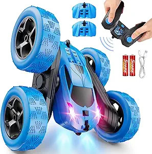 Remote Control Car, RC Cars Toys for Kids Ages 6-12, 4WD Stunt Car with LED Lights & 360° Flips,... | Amazon (US)