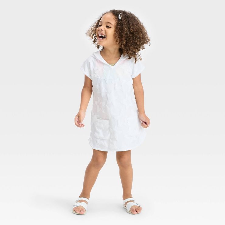 Toddler Girls' Star Cover Up Dress - Cat & Jack™ White | Target