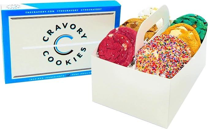 The Cravory: Freshly Baked Cookies - Best Seller’s Mix Variety Pack - 18 Cookies, 2.0 oz. each ... | Amazon (US)