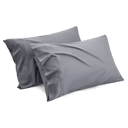 Bedsure Viscose from Bamboo Pillow Cases King 2 Pack - Silk Cooling Pillowcase Set of 2, Satin Pillo | Amazon (US)