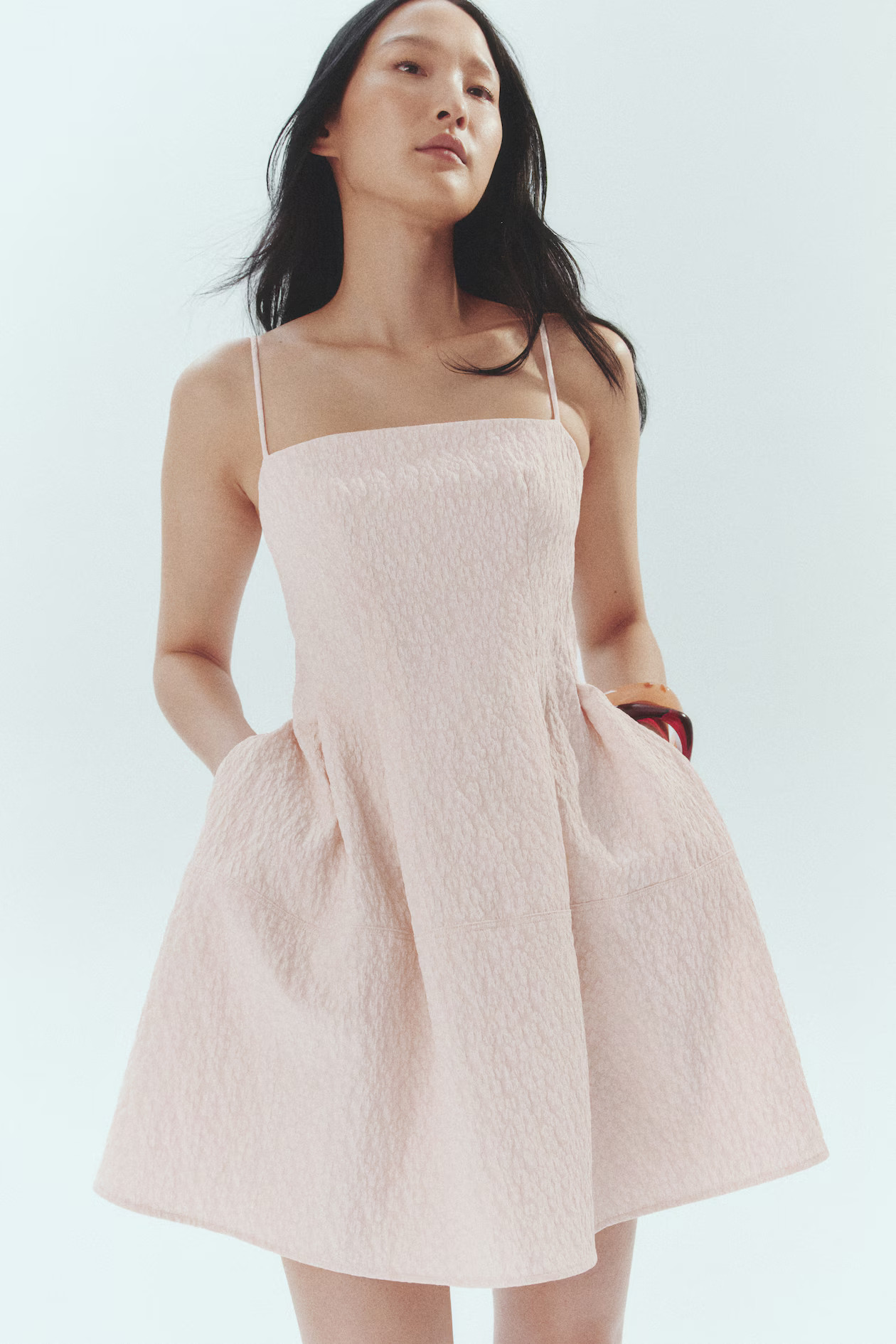 Jacquard-weave strappy dress | H&M (UK, MY, IN, SG, PH, TW, HK)