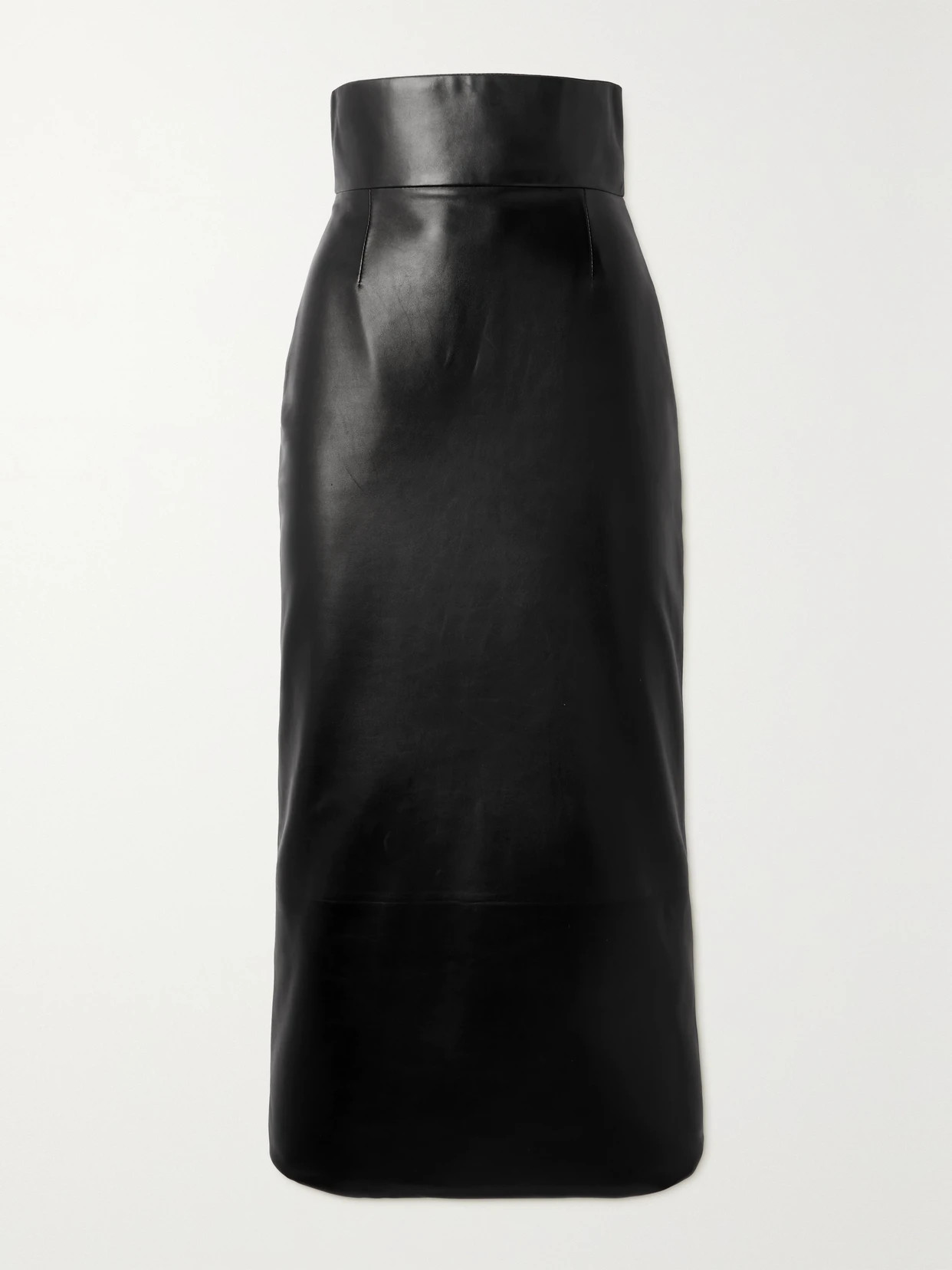 Alexander McQueen - Leather Midi Skirt - Black | NET-A-PORTER (UK & EU)