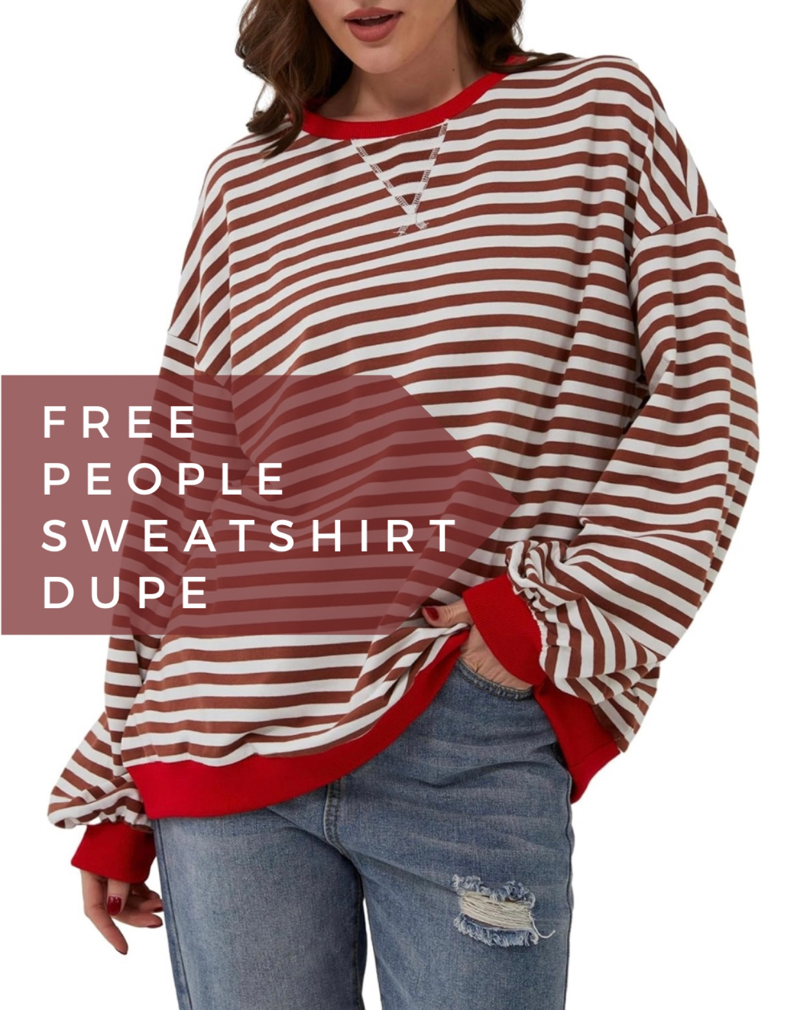 The Free People striped sweatshirt dupe is on sale 41% off! It comes in so many color combinations.

#LTKPlusSize #LTKSeasonal #LTKMidsize