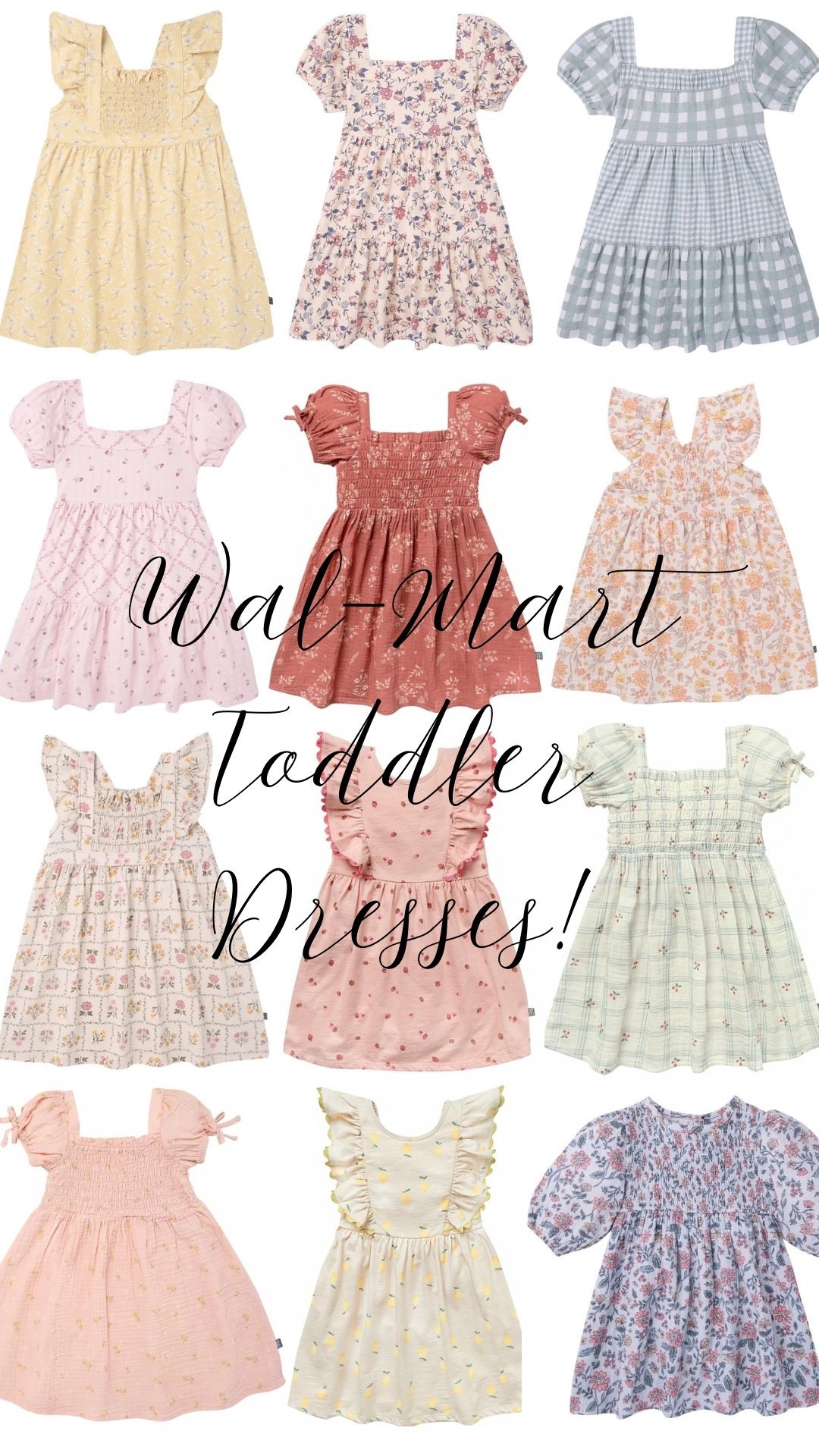 New Wal-Mart spring and summer toddler girl dresses. #walmartfind #walmartfashion #kidfashion #toddleroutfits #babyclothes #girlmom #springoutfit 

#LTKKids #LTKootd #LTKmomlife