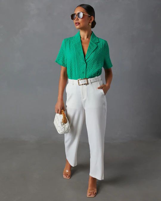 Mika Bubble Textured Button Down Top | VICI Collection