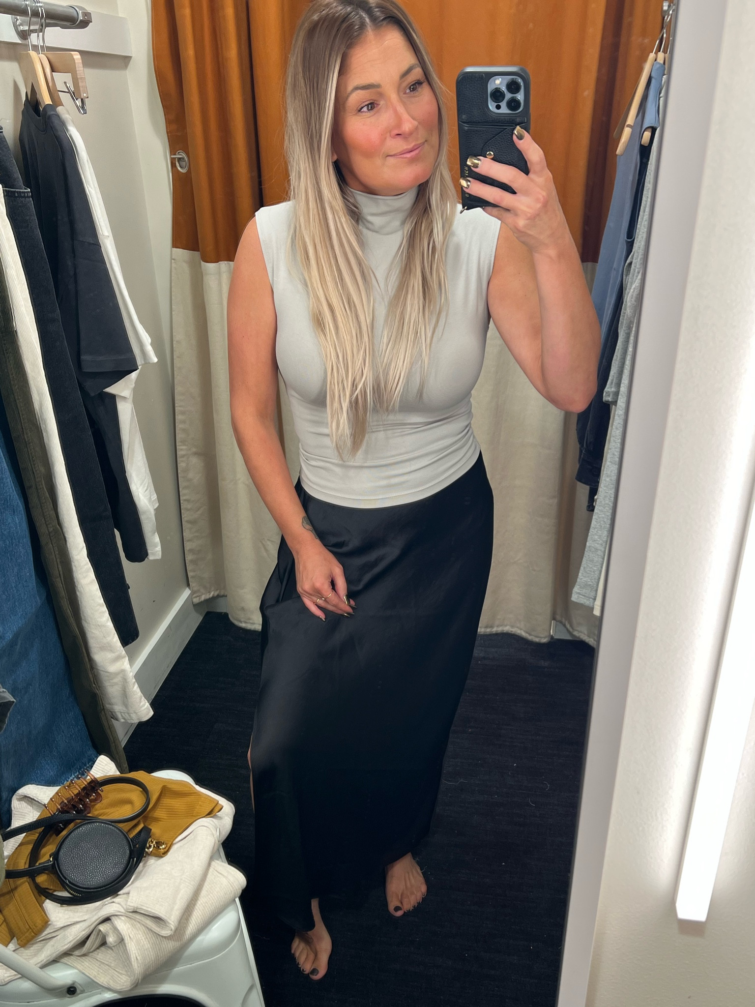 Satin Maxi Slip Skirt curated on LTK