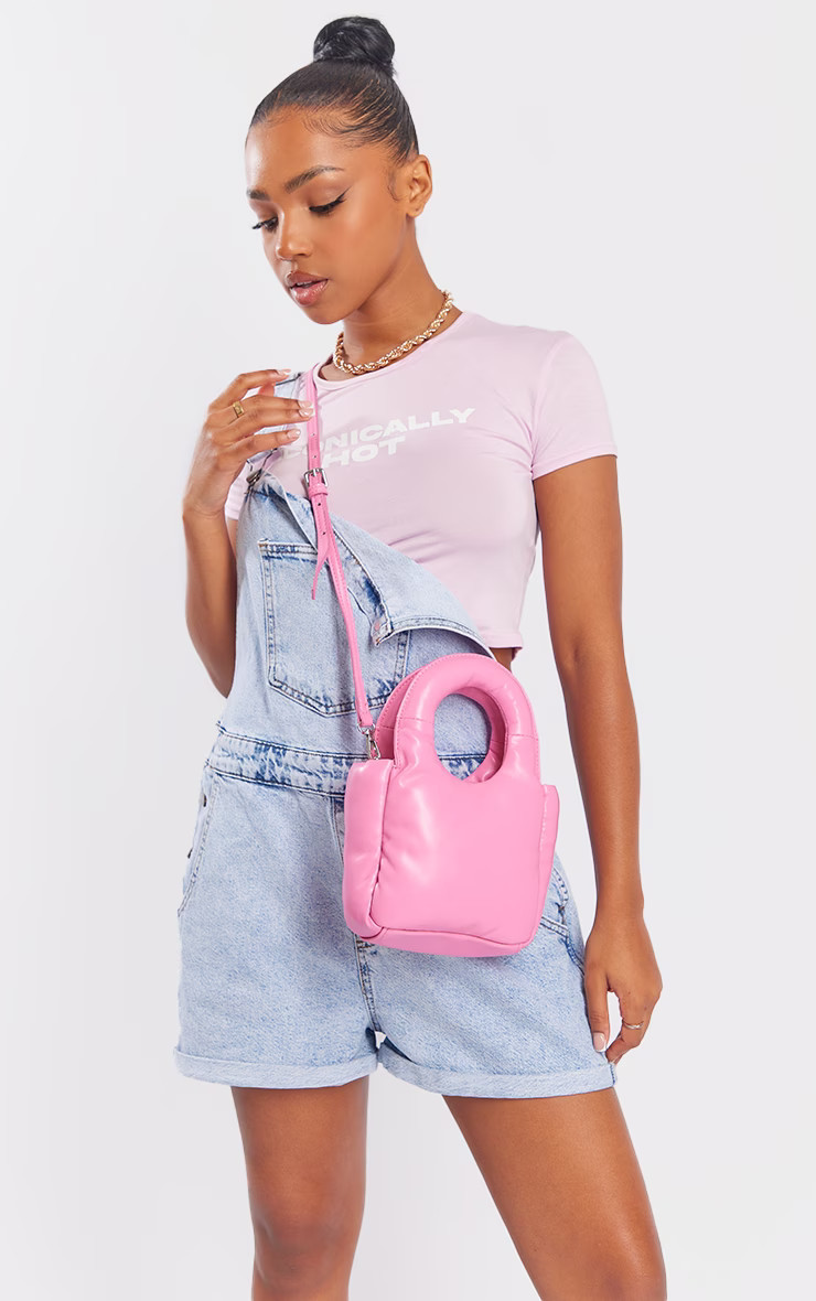 Hot Pink Padded Handbag | PrettyLittleThing UK