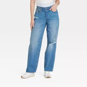 Women's Mid-Rise 90's Baggy Jeans - Universal Thread™ Blue 2 | Target