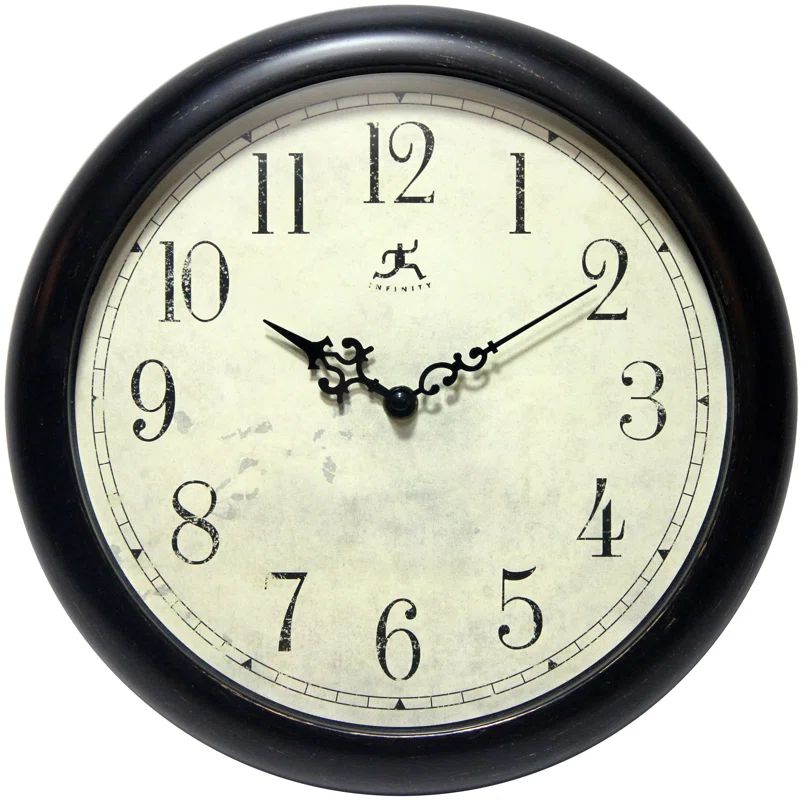 Mazon 12" Antique Black Wall Clock | Wayfair North America