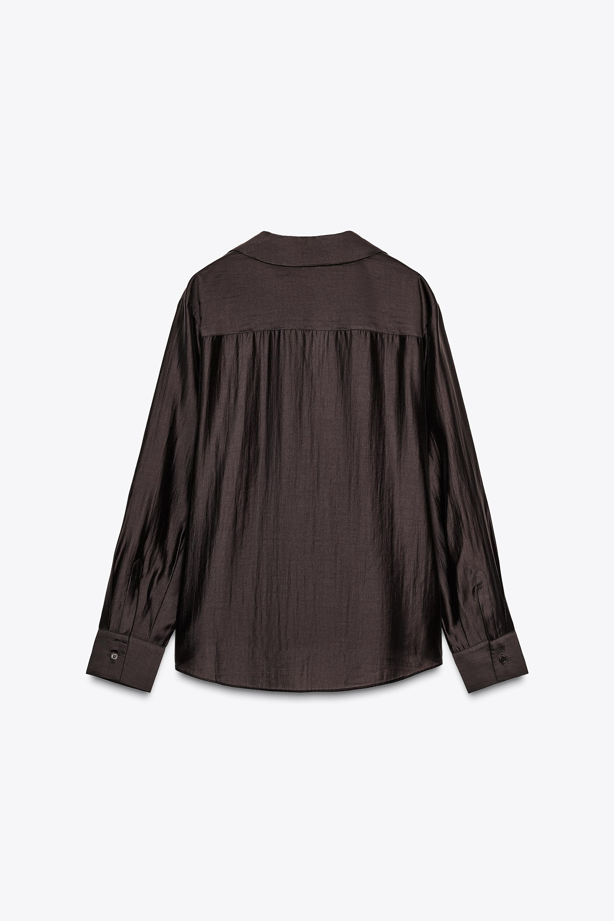 ZW COLLECTION EMBROIDERED POCKET SHIRT | Zara US