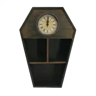 18" Weathered Coffin Tabletop Shelf with Clock by Ashland® | Michaels Stores