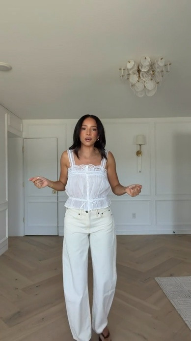 20-40% OFF almost everything at Abercrombie + an extra 15% OFF with code AFSUMMER 🤍 Wearing size S lace tank and size 28 long ecru barrel jeans 

summer outfit, spring outfit, weekend outfit, date night outfit, lunch outfit, mom outfit, postpartum outfit, white pants

#LTKSaleAlert #LTKSeasonal