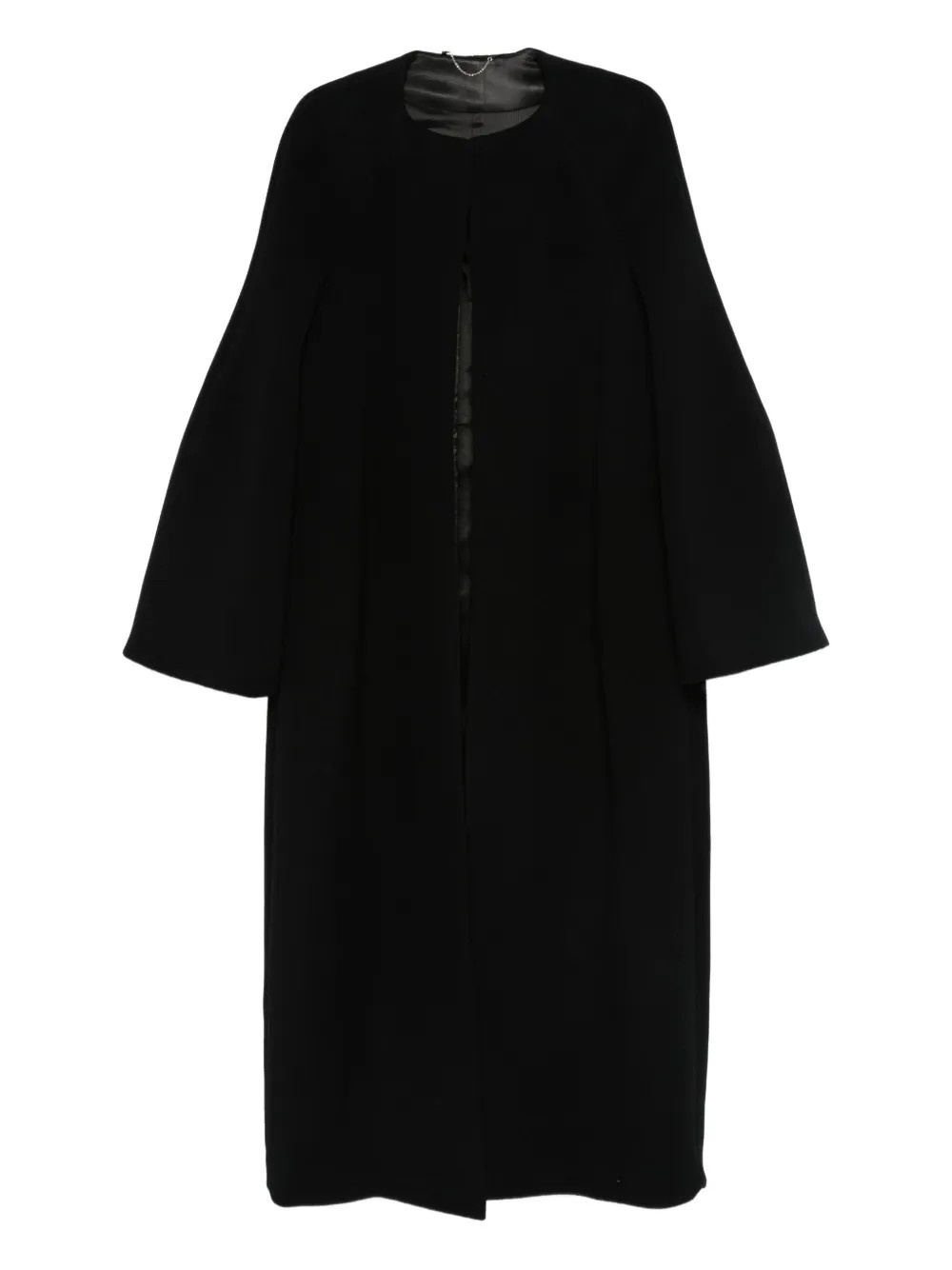 TOTEME bell-sleeve Coat | Black | FARFETCH | Farfetch Global