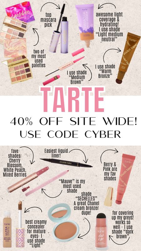 Tarte cyber sale starts now! 40% off + free shipping with code CYBER 

#LTKCyberWeek #LTKsalealert #LTKSeasonal