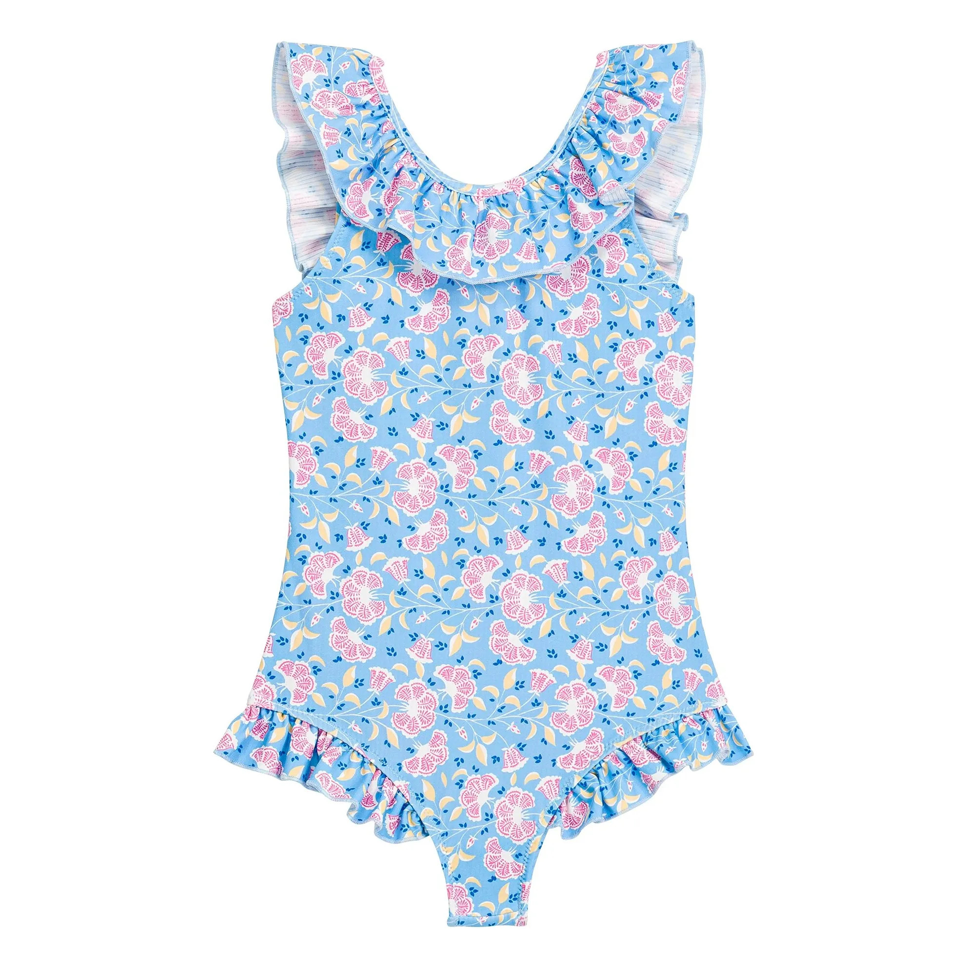 Andrea Fleuri Ruffle Swimsuit Recycled Fibers | Blue | Smallable