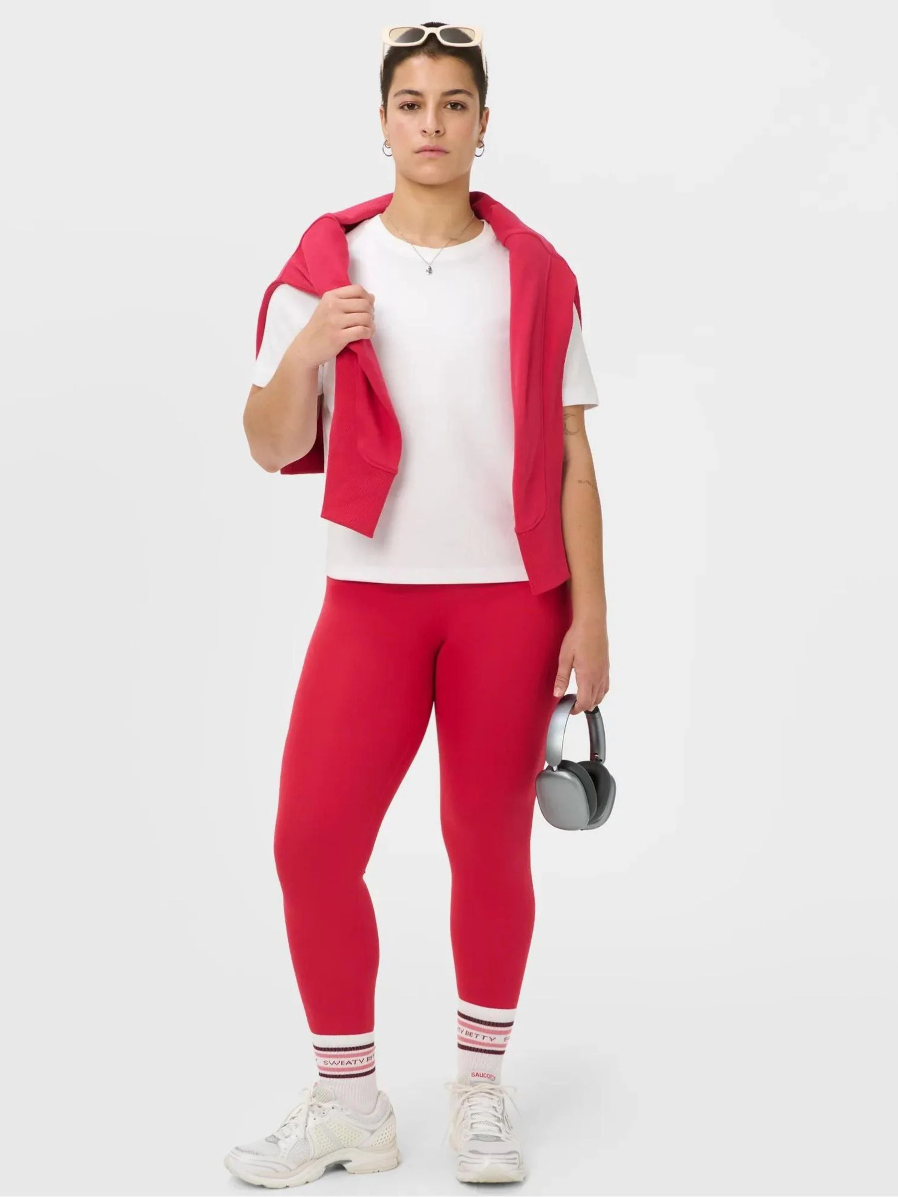 Sweaty Betty Sweaty Betty Red All Day Wrap Waist Leggings | Next US