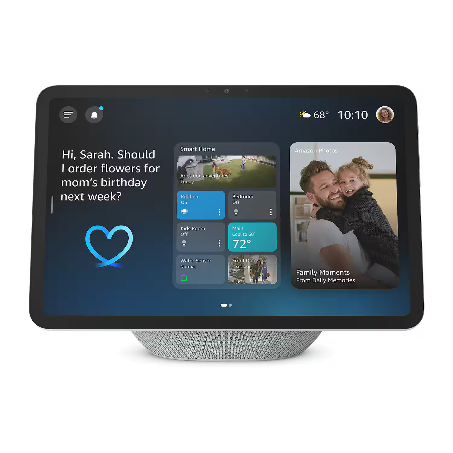 Amazon - Echo Show 11, Vibrant Full-HD 11"" display with more viewing area and spatial audio, designed for Alexa+ - Glacier White | Best Buy U.S.