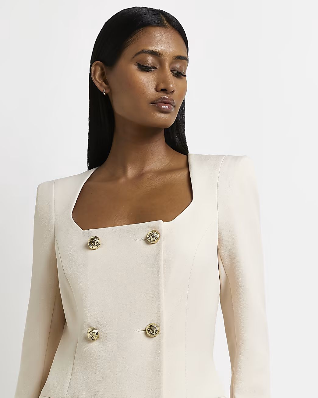 Cream mini blazer dress | River Island (UK & IE)
