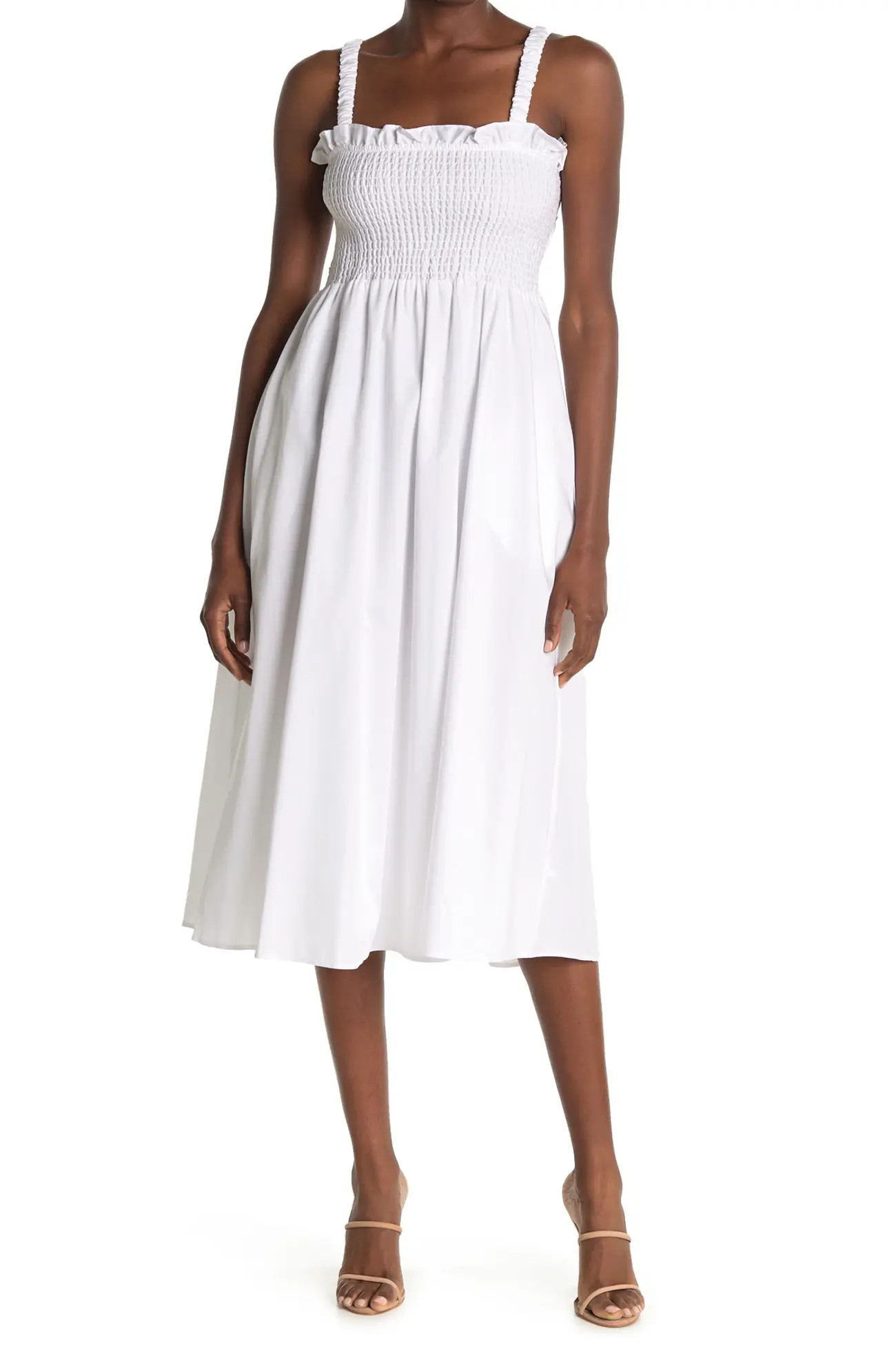 TOPSHOP | Smocked Sleeveless Poplin Dress | Nordstrom Rack | Nordstrom Rack