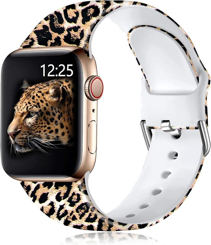 Muranne Cheetah Print Bands Compatible with Apple Watch Band SE 40mm 38mm iWatch Series 6 5 4 3 2... | Amazon (US)