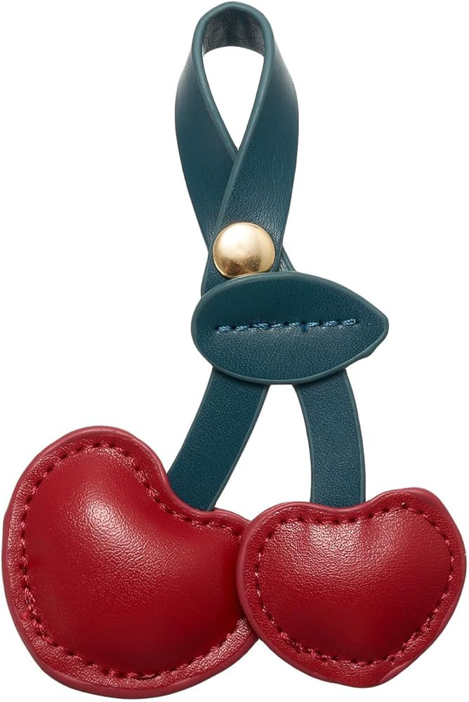 Cherry Purse Charms Women Cute Designer Keychain Leather Bag Charms for Handbags Tote Bag Accesso... | Amazon (US)