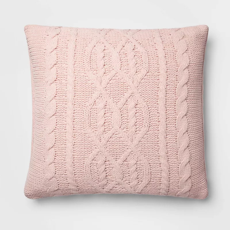 Oversized Cable Knit Chenille Throw Pillow - Threshold™ | Target
