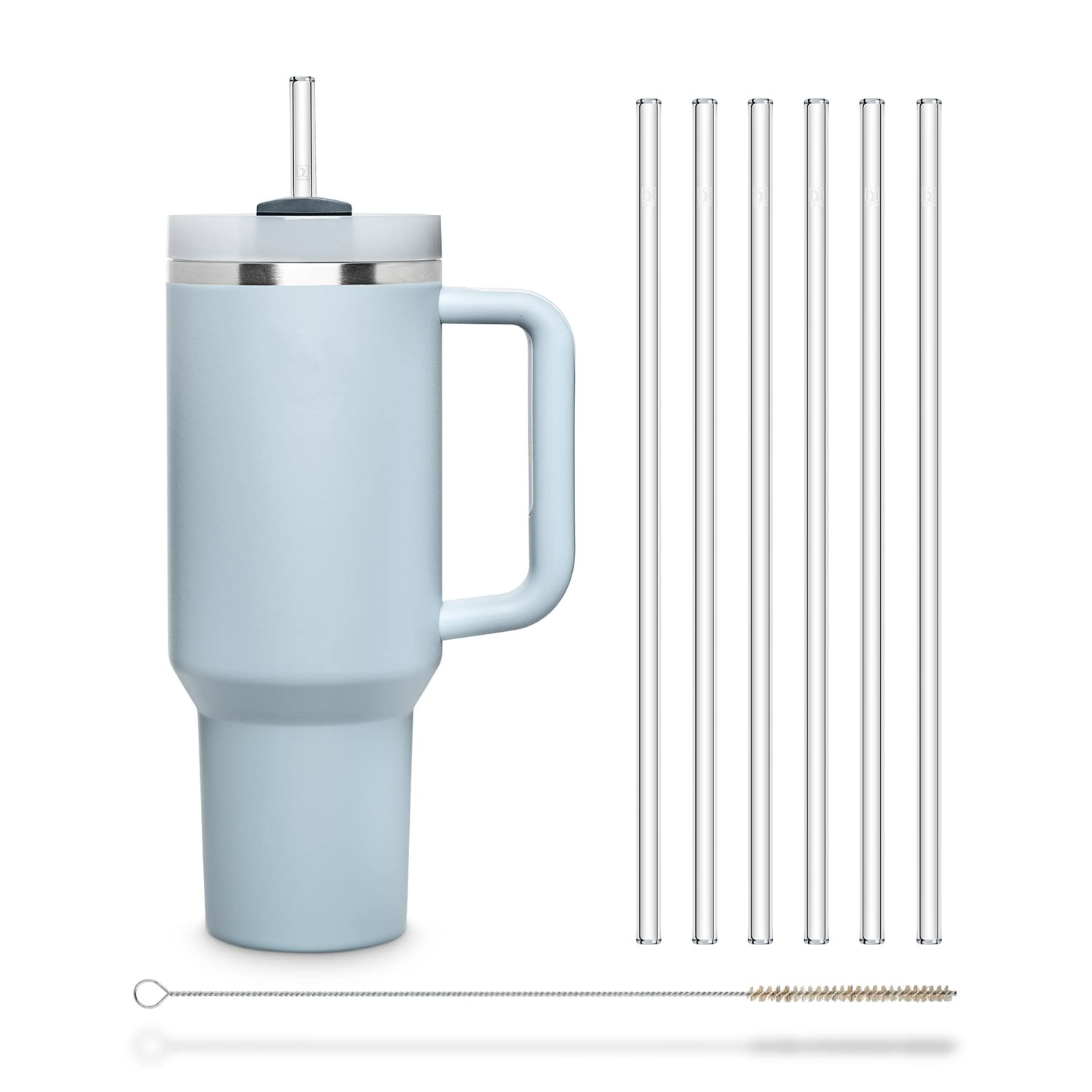 Halm Glass Straws 6x 12 inch Long Replacement Straw for Stanley Quencher Cup 40 oz & 30 oz Plasti... | Amazon (US)