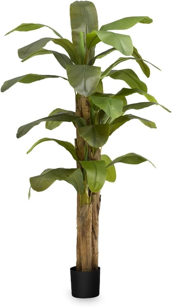 Maia Shop Fake Plants, Artificial Banana Tree 7FT Tall, Faux Plant, Fake Silk Tree with Natural W... | Amazon (US)