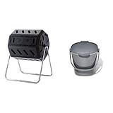 FCMP Outdoor IM4000 Dual Chamber Tumbling Composter (Black) & OXO Good Grips Easy-Clean Compost Bin  | Amazon (US)