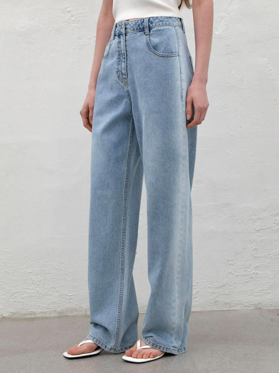SIDE BLEACH STRAIGHT JEAN (PT-5674) | W Concept (US)