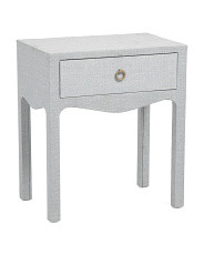 23x26 Linen Wrapped Swoop Large Side Table | Marshalls