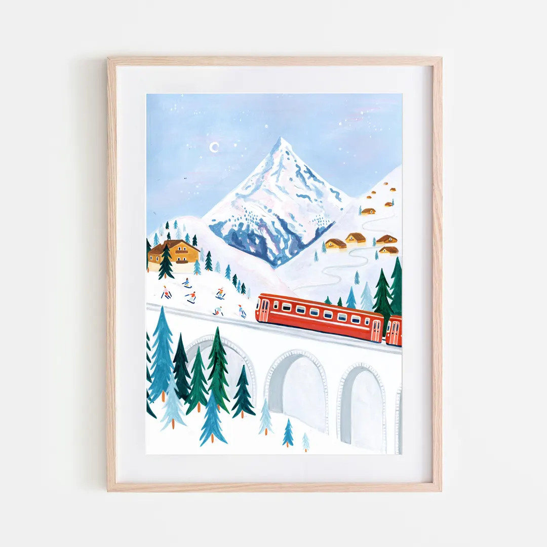 Zermatt Art Print, Switzerland Art Print, Skiing Poster, Swiss Alps Wall Art, Alps Poster, Skiing... | Etsy (US)