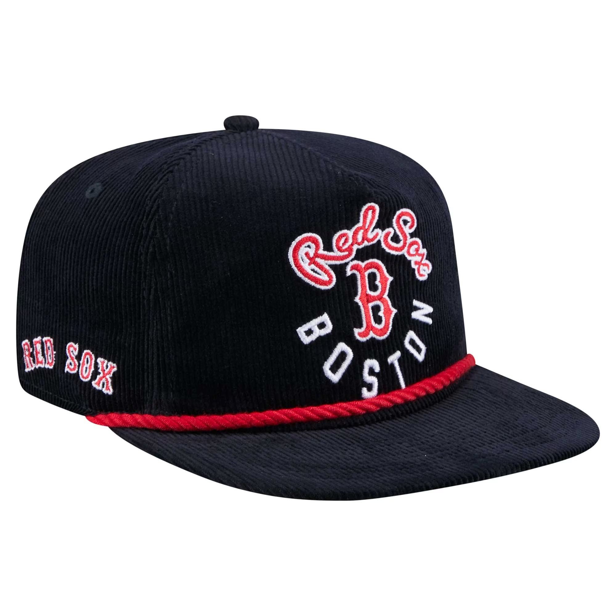 Men's New Era Navy Boston Red Sox Full Circle Corduroy Golfer Adjustable Hat | Fanatics